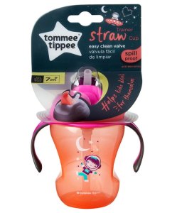 Tommee Tippee Kubek Niekapek Ze Słomką Easy Drink 230ml 6m+ Pink