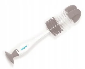 728/04 SZCZOTKA Z PRZYSSAWKĄ DO BUTELEK I SMOCZKÓW SZARY