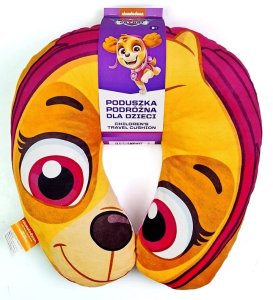 Nickelodeon Zagłówek / poduszka podróżna do fotelika samochodowego Psi Patrol - Skye