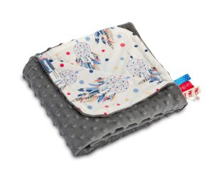 Lekki Kocyk Minky 75 x 100 Grafit Łapacze Snów