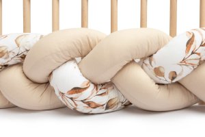Sensillo Warkocz Do Łóżeczka Beżowy Rośliny 210 Cm