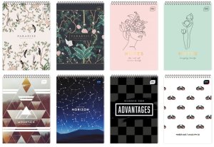 Kołonotes A5 100 Kartek Kratka Mix Wzorów Interdruk 206459