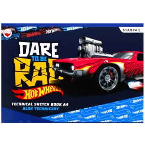 Blok Techniczny A4/10K Biały Hot Wheels Starpak 337295