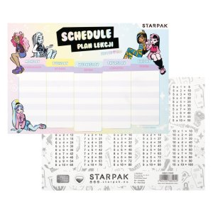 Plan Lekcji Z Tabliczką Mnożenia Monster High Starpak 515600