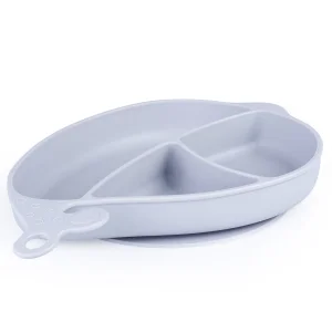 Giligums Wieloryb - Talerz + Sztućce Szary