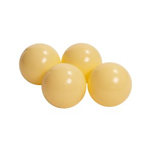 MeowBaby Plastikowe Piłeczki do Suchego Basenu 7cm, 50 szt, Pastelowożółte