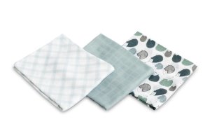 SENSILLO PIELUCHA BAMBUSOWA 3-pak JEŻYK BLUE 70X80