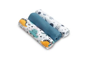 Pielucha Muślinowa Niebieski (Opak - 3 Szt)