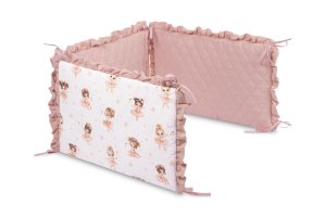 OCHRANIACZ DO ŁÓŻECZKA MUŚLIN BALETNICE RÓŻOWE