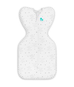 Otulacz Swaddle UP - rozmiar S - biały, kosmos i napisy ETAP1 -  0.2 TOG Original