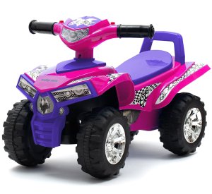 Dziecięcy jeździk z dźwiękiem Quad Baby Mix różowy