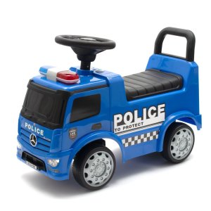 Dziecięcy jeździk z dźwiękiem Mercedes Baby Mix POLICE niebieski