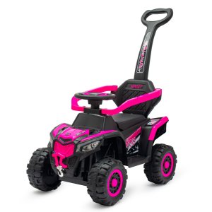 Dziecięcy elektryczny jeździk Baby Mix Ruggy z prowadnikiem różowy