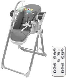 Krzesełko do karmienia - Huśtawka elektryczna z pilotem 2w1- New Baby SMART