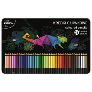 Kredki Ołówkowe 36 Kolorów Trójkątne Kidea Derform