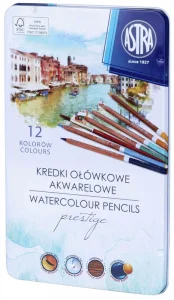 Kredki Akwarelowe Z Drewna Cedrowego 12 Kolorów Astra