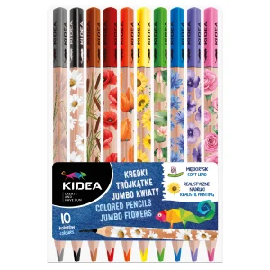 Kredki Olo 10 Kolorów Jumbo Troj Kwiat Derform Kidea
