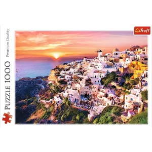 Puzzle 1000 Elementów Zachód Nad Santorini Trefl