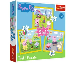 Puzzle 3W1 Wesoły Dzień Peppy Trefl