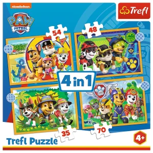 Puzzle 4W1 Wakacyjny Psi Patrol Trefl