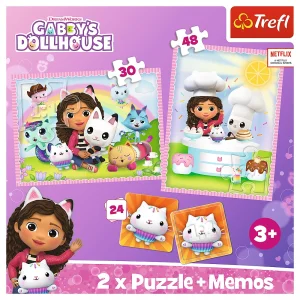 Puzzle 2W1 Z Memos Gabi Z Kocim Przyjacielem Trefl