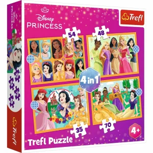 Puzzle 4W1 Disney Bajkowe Historie Trefl