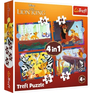 Puzzle 4W1 Odważny Król Lew Trefl