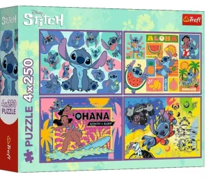 Puzzle 4X250El Niezwykły Stitch Trefl