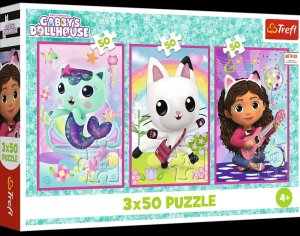 Puzzle 3X60El Poznajcie Gabby I Kotki Trefl