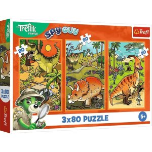 Puzzle 3X80 El Trefliki W Świecie Dino Trefl