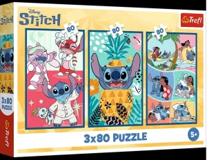 Puzzle 3X80El Świat Stitcha Trefl