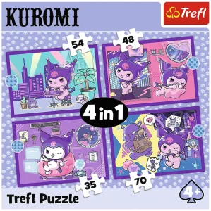 Puzzle 4W1 Trefl Dzień Kuromi Hello Kitty