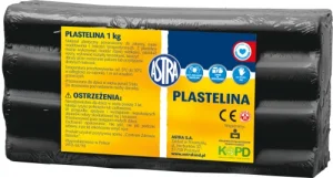 Plastelina 1Kg Czarna Astra