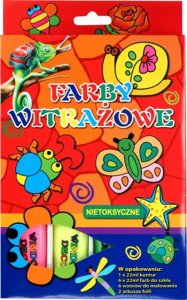 Farby Witrażowe 6 Kolorów 22 Ml Z Akcesoriami Flamingo