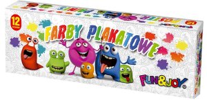 Farby Plakatowe 12 Kolorów 20 Ml Fun&Joy