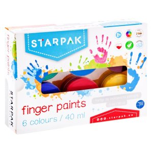 Farby Do Malowania Palcami 6 Kolorów 40ml Starpak