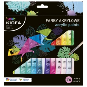 Farby Akwarelowe 24 Kolory 6 Ml W Tubie Kidea Derform