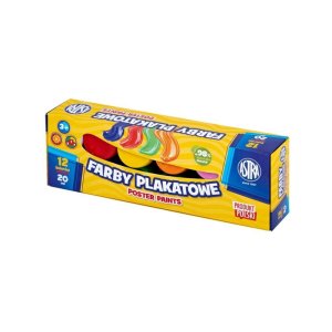 Farby Plakatowe 12Kolorów 20Ml Box Astra