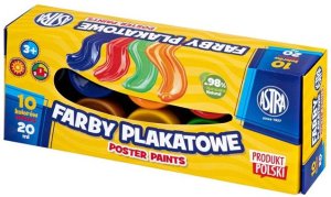 Farby Plakatowe 10Kolorów 20Ml Box Astra