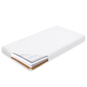 Dziecięcy Materac New Baby Standard 120X60X11 Cm Gryka-Pianka-Kokos Biały