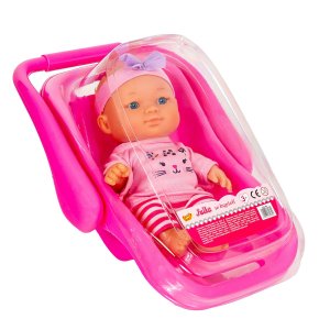 Lalka Julka Bobas w Różowym Nosidełku