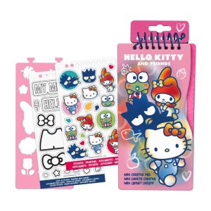 Mini Notatnik Z Naklejkami + Szablony Do Rysowania | Hello Kitty
