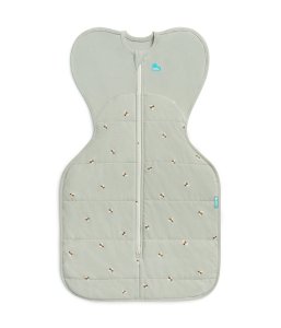 Otulacz Swaddle UP - pikowany rozmiar S - oliwkowy pszczółki - ETAP 1 - TOG 2.5