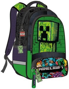 Plecak szkolny Creeper BOOM 42cm - Minecraft