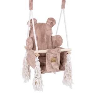 Huśtawka dla Dziecka do Domu - Bear Swing | Aesthetic Kolor powder-pink