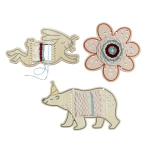 Zestaw kreatywny 3 drewniane ramki tkackie, krosno zabawka dla dzieci Micki