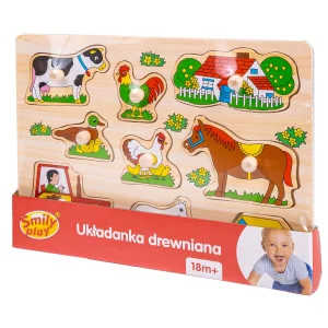 Układanka Drewniana Farma Uchwyty