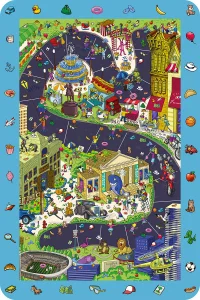 Dywan Ultra Miękki 100x150 cm - Trefliki, niebieski