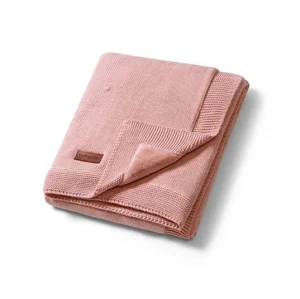 1671/01 Koc Bawełniany Z Flanelowym Podszyciem Różowy