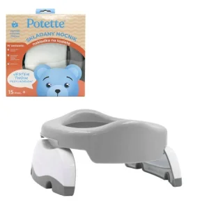 2W1 Potette: Nocnik Dla Dziecka I Nakładka Na Toaletę, Szaro-Biały, Potette